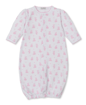 Pink Teddy Bear Time Print Conv Gown
