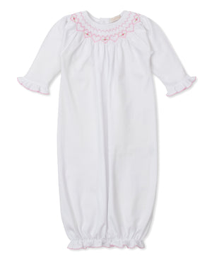 White/Pink CLB Smocked Sack