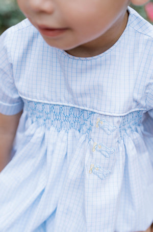 Classic Blue Windowpane Airplane Hayes Bubble