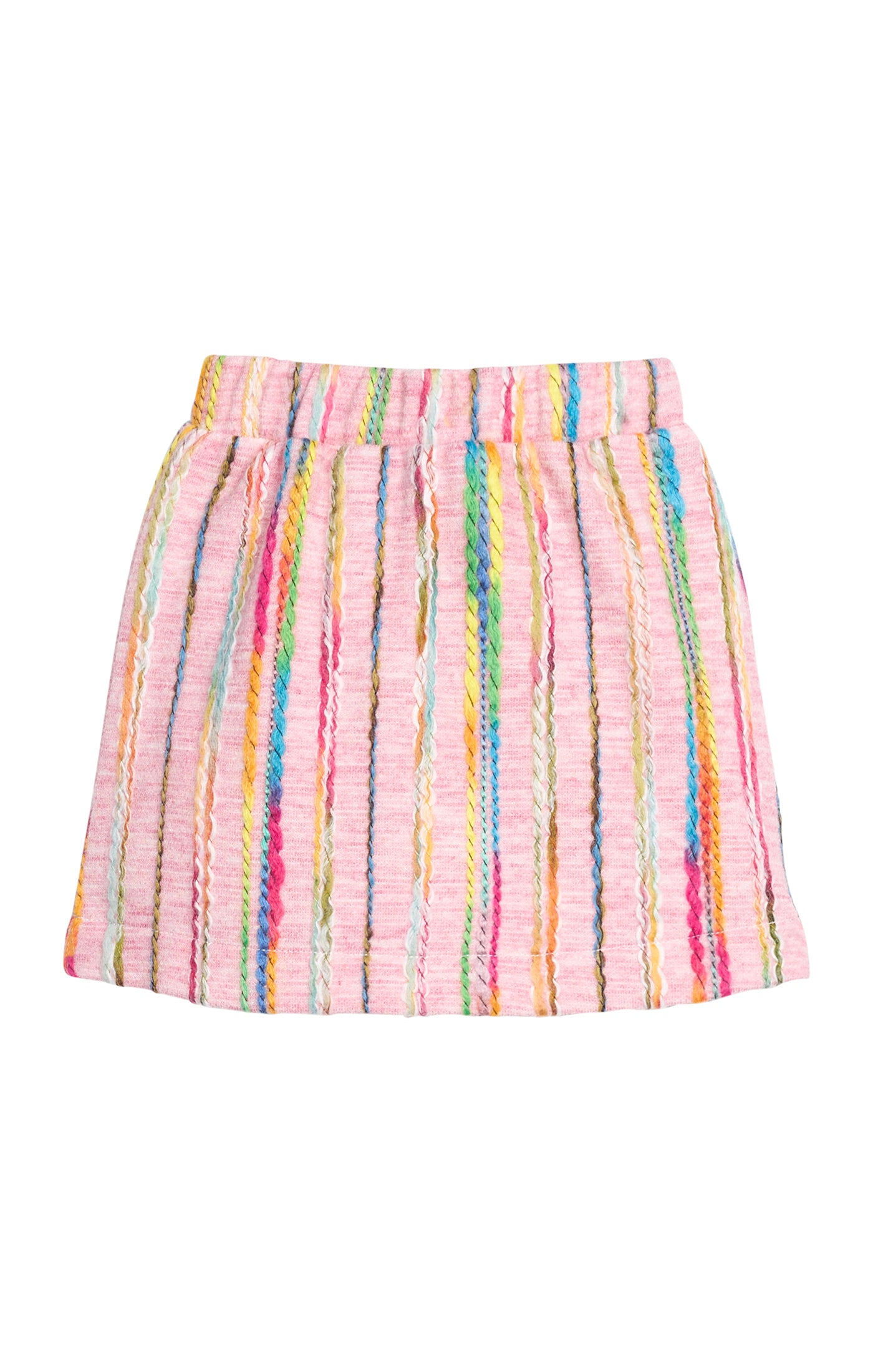 Mini Skirt - Wavy Pink Multi Wool (Kid)