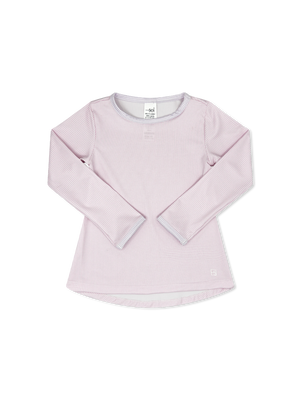 Bridget Basic Long Sleeve - Cotton Candy Pink Mini Gingham & Petal Purple (Big Kid)
