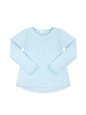 Taylor T Long Sleeve - Cotton Candy Blue & Pink, Light Pink Ric Rac (Kid)