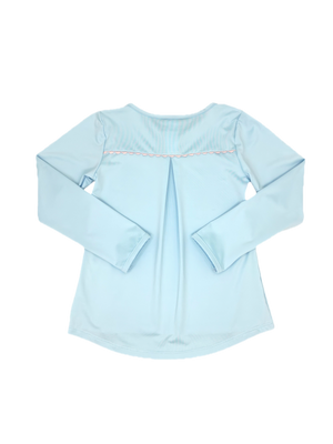 Taylor T Long Sleeve - Cotton Candy Blue & Pink, Light Pink Ric Rac (Kid)