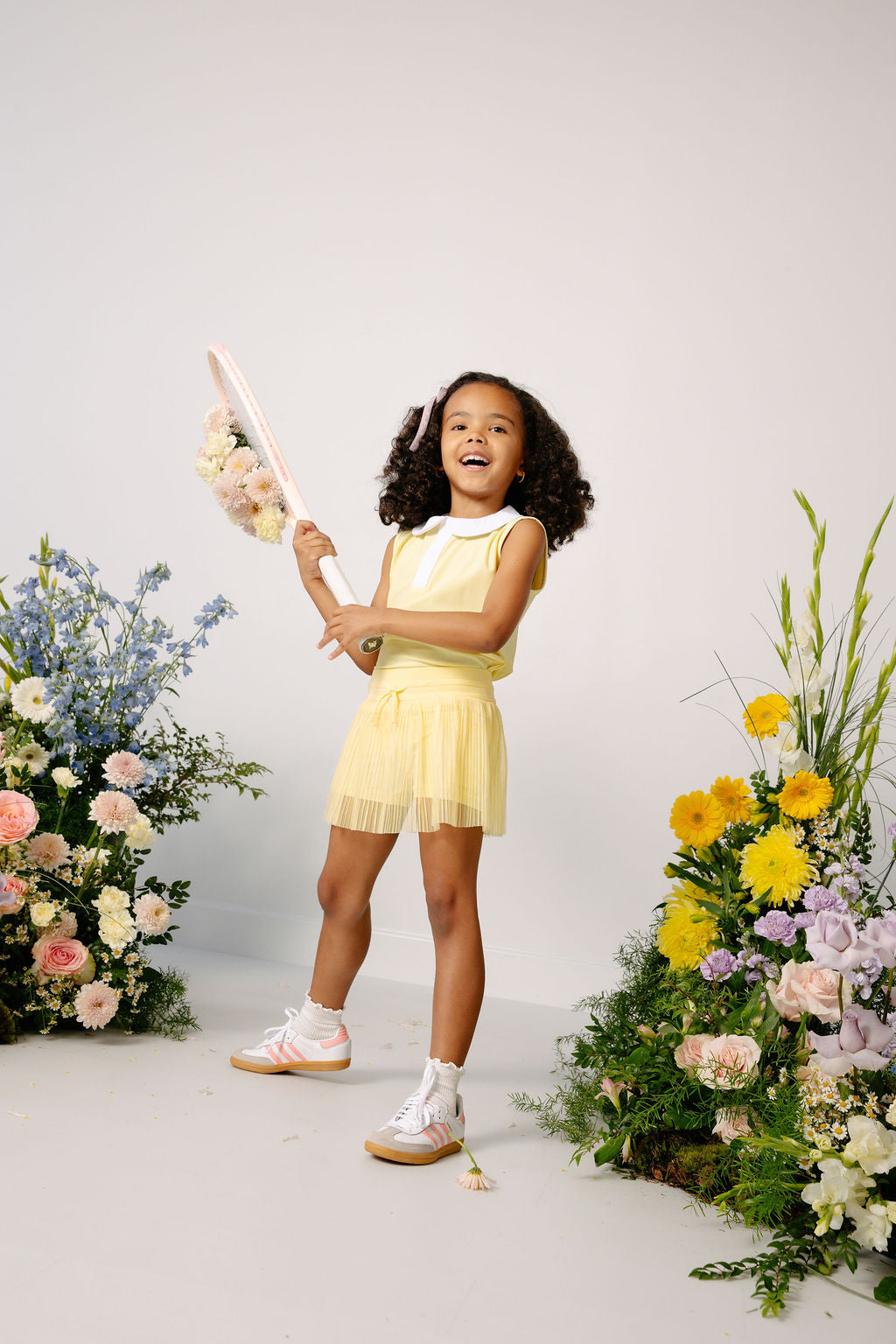 Lemon Pleated Skort