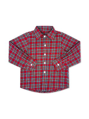 Brees Button Down - Woodstock Plaid (Kid)