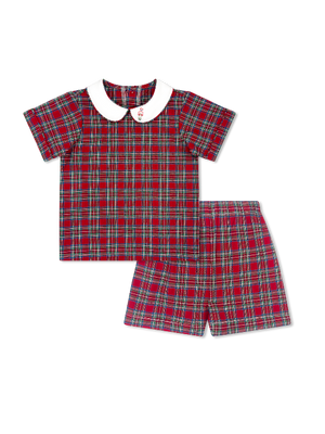 Sibley Short Set - Woodstock Plaid w Nutcracker (Toddler)