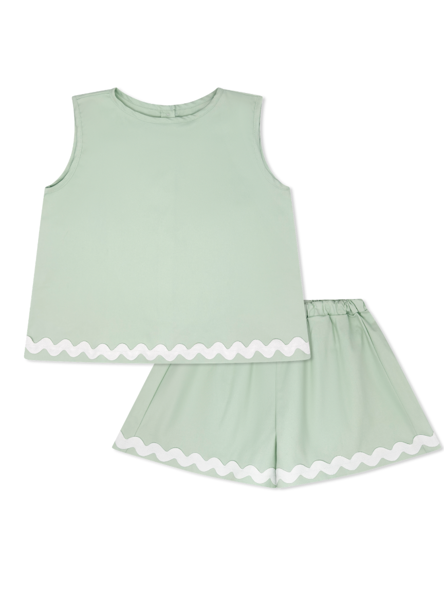 Seaside Mint Reagan Ric Rac Set