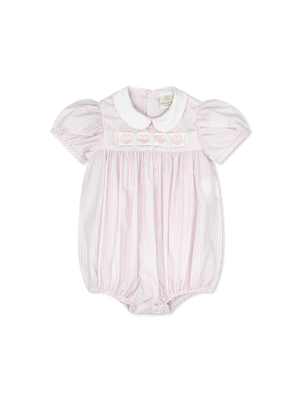 Pink Windowpane w/ Hearts, Bunny & Bow Ruth Ribbon Bubble