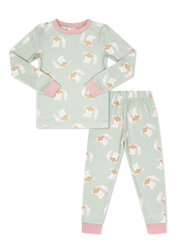 Sweet Pea PJ Set - Baking Spirits Bright w Pink (Baby)