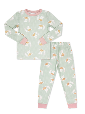 Sweet Pea PJ Set - Baking Spirits Bright w Pink (Baby)