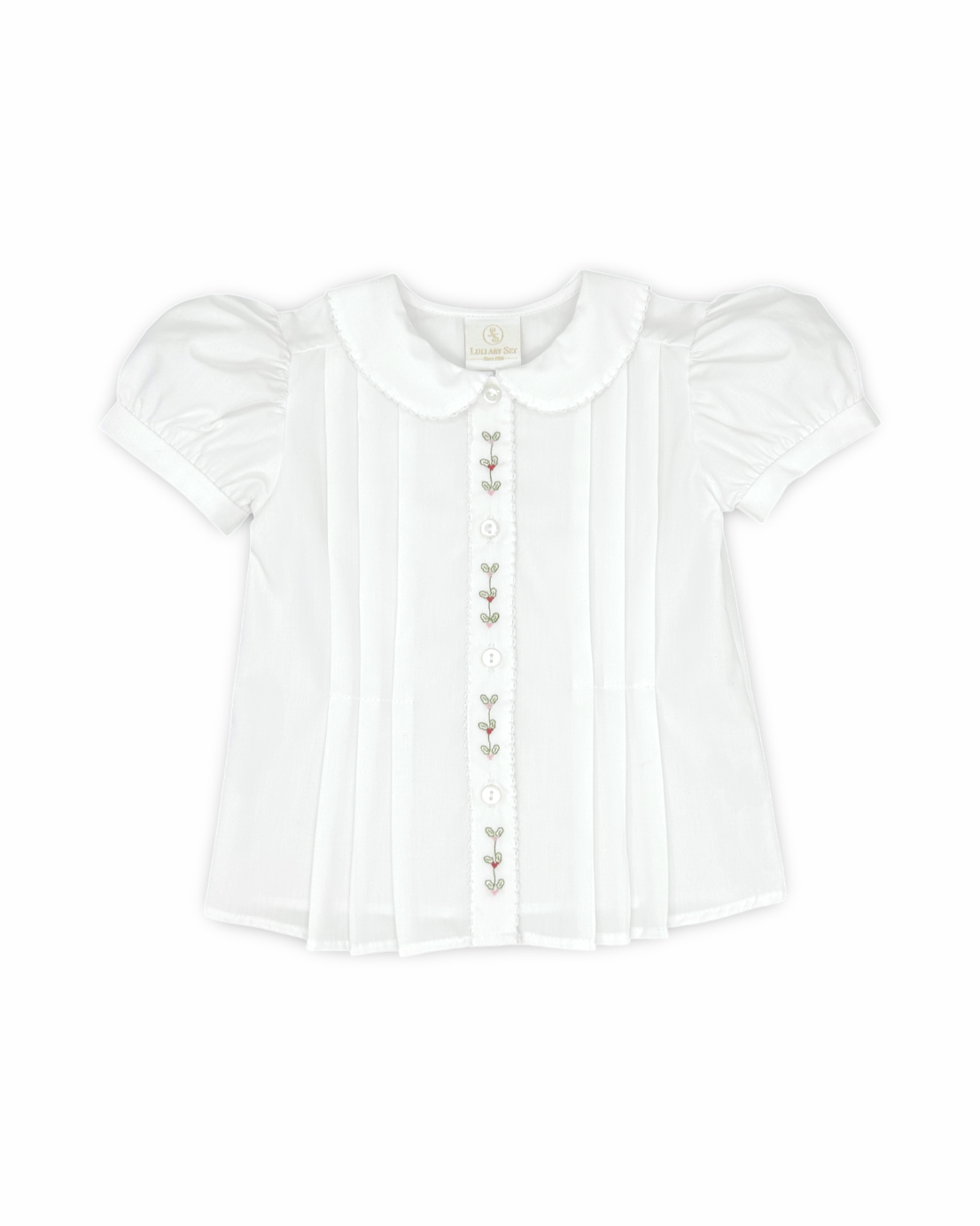 Vintage Blouse - White Batiste w Holly (Kid)