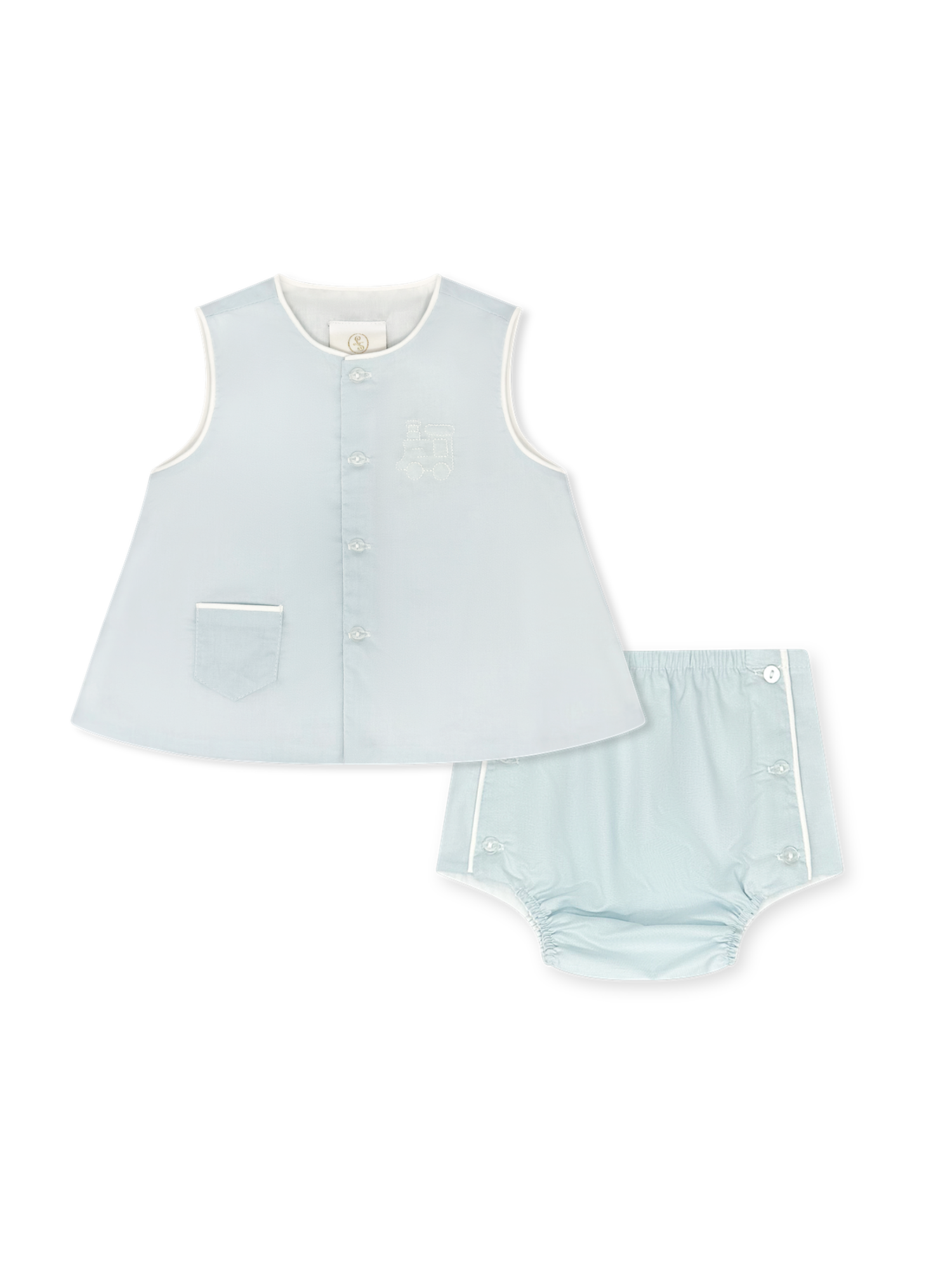 Blessings Train Mason Diaper Set
