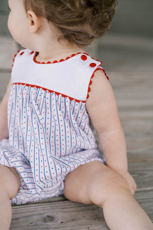 All American Red Ric Rac Charming Bubble