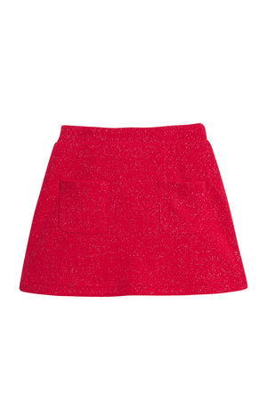 Crimson Patch Pocket Skort