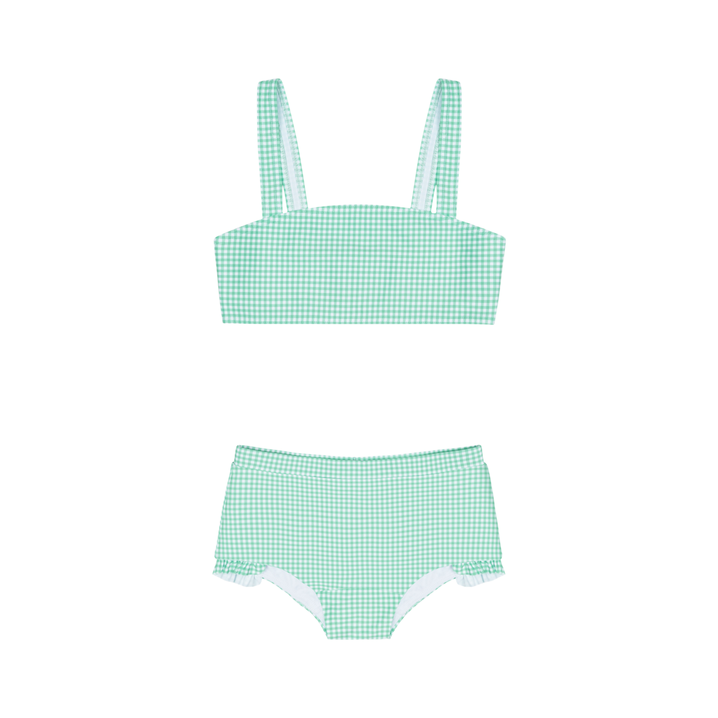 Gustavia Gingham Bandeau Bikini and Swim Shorts