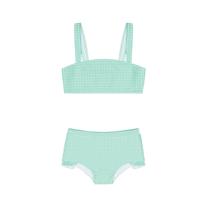 Gustavia Gingham Bandeau Bikini and Swim Shorts