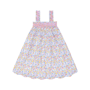 Jasmine Blossom Smocked Ruffle Strap Dress