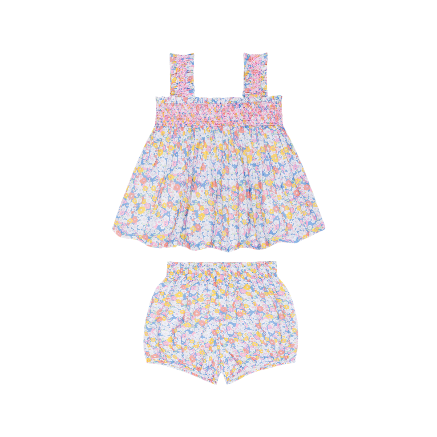 Jasmine Blossom Smocked Top & Bloomer Set