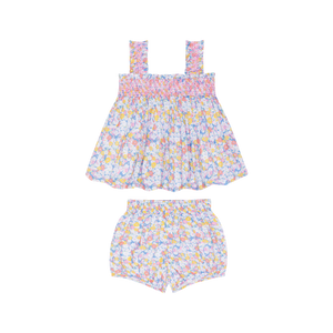 Jasmine Blossom Smocked Top & Bloomer Set