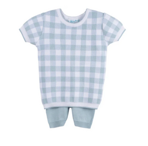 Boy Gingham Knit Set (Baby)