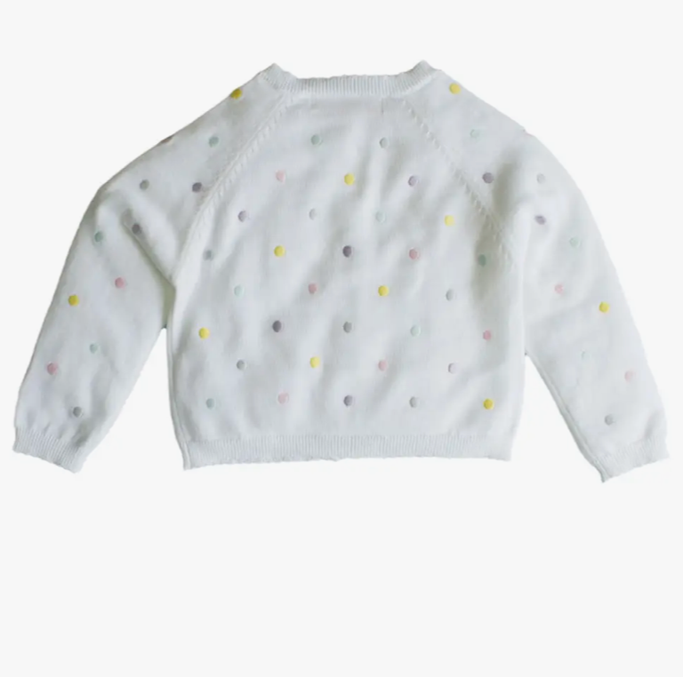 Pastel Dot Knit Cardigan (Infant)