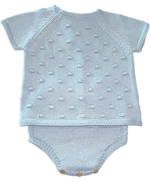 Light Blue Raised Dot Diaper Set (Baby)