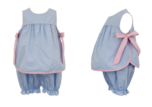 Blue Gingham Apron with Bloomers (Toddler)