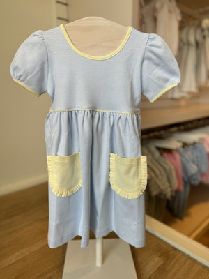 Blue Stripe Popover Dress (Kid)