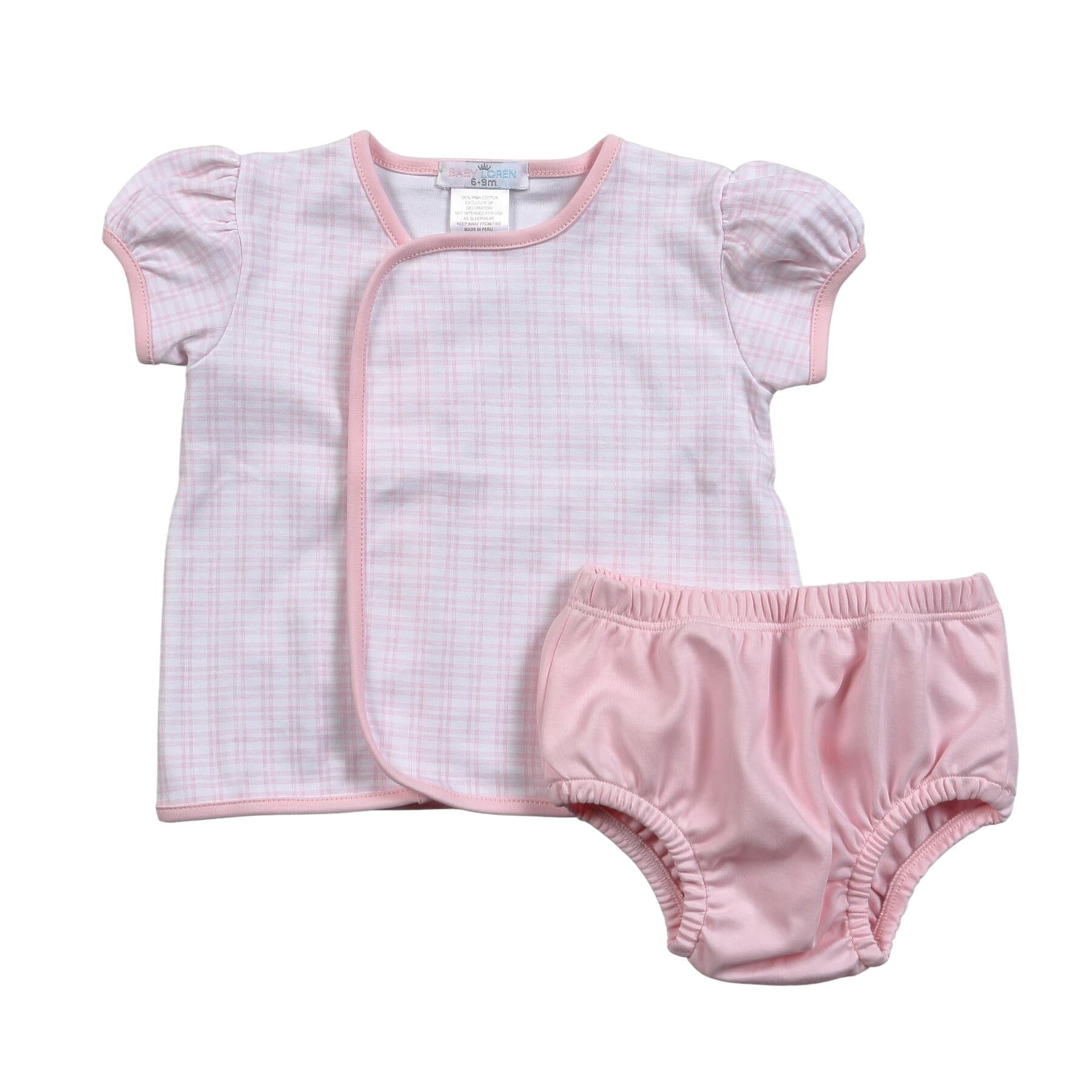 Pink Plaid Diaper Cover Set (Baby)