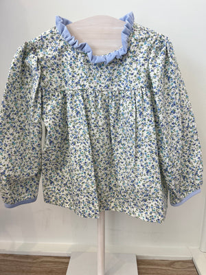 Blue Floral Bethany Top (Youth)