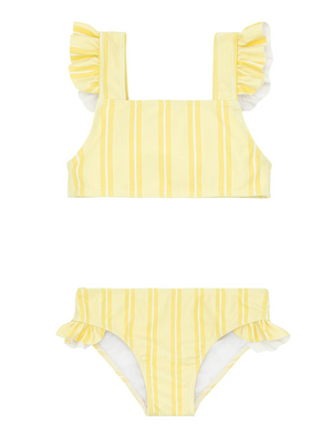 Pineapple Stripe Ruffle Bikini (Toddler)