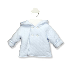 Blue Quilted Jacket With Collar (Toddler)