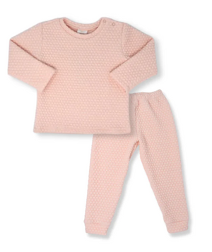Quilted Sweatsuit-Pink & White (Infant)