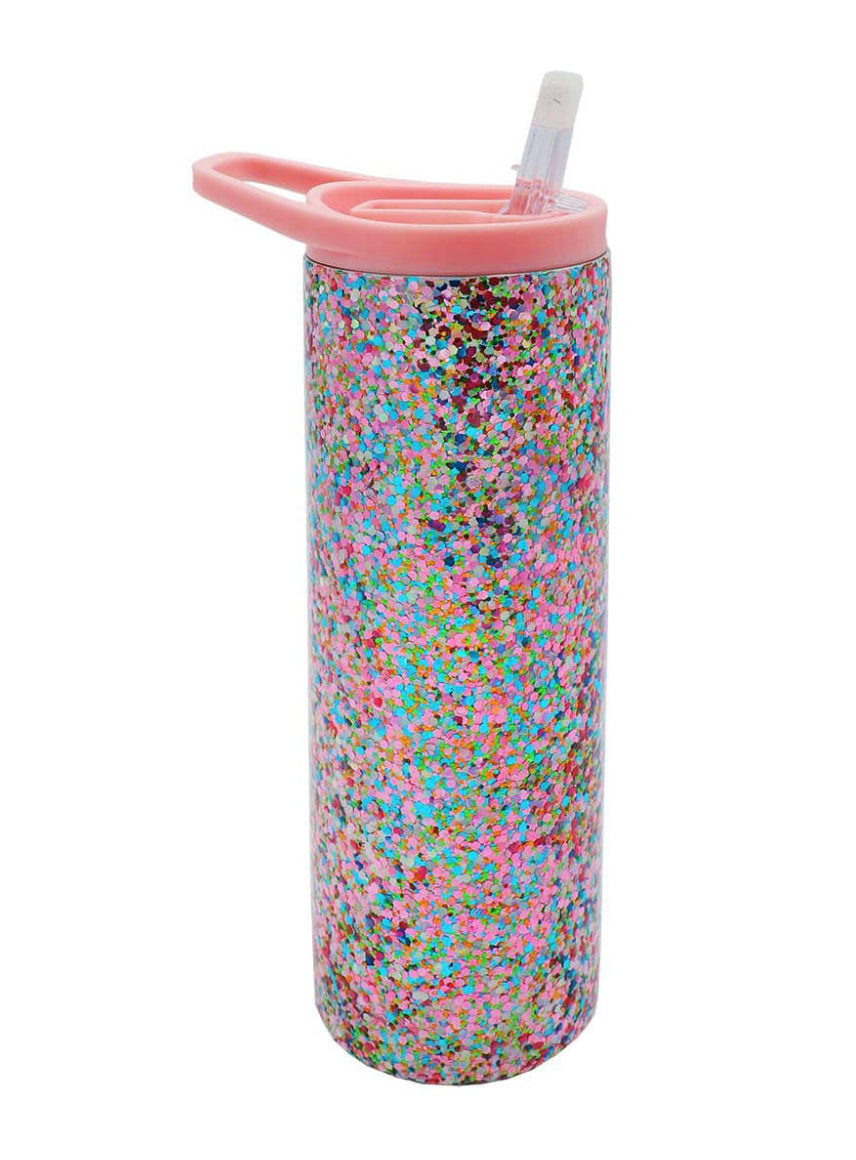 More Sparkle Stainless Sipper Tumbler With Straw