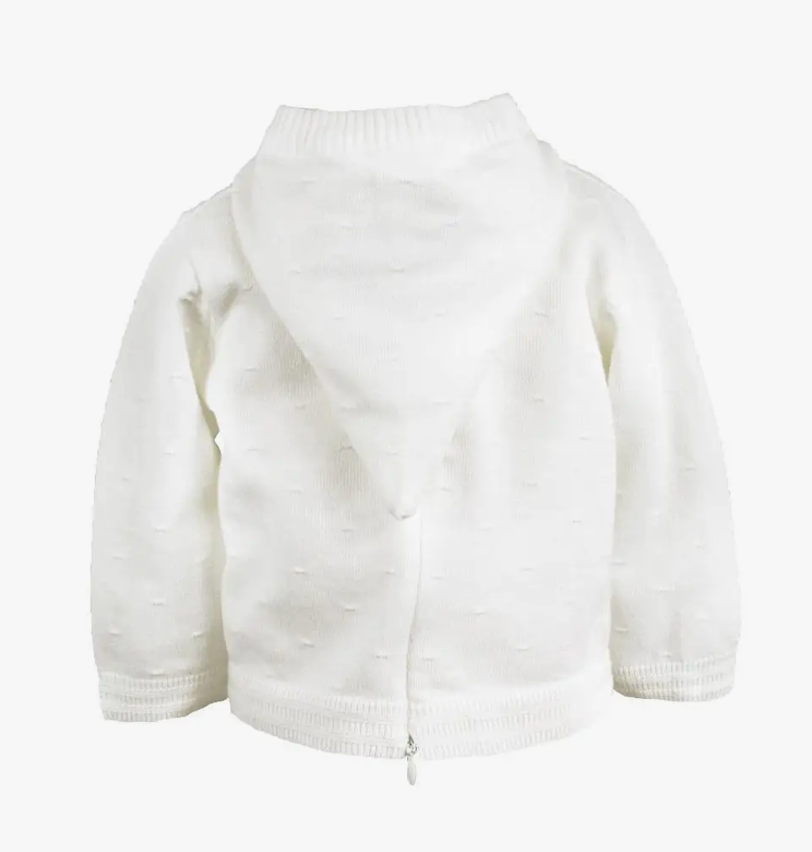 White Back Zip Hooded Cardigan (Baby)