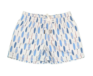 St Simons Shorties-Coral Dots & Surfboards (Toddler)