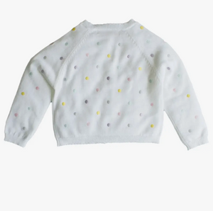 Pastel Dot Knit Cardigan (Toddler)