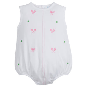 Embroidered Pink Tennis Bubble (Baby)
