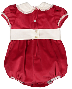 Santa Red Velvet Romper (Baby)