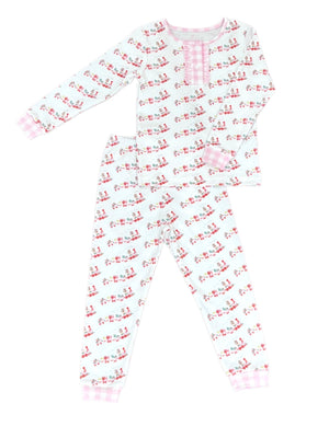 Girls Christmas Train Two Piece Jammies (Kid)