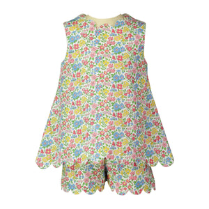 Floral Scalloped Top and Shorts Set (Kid)