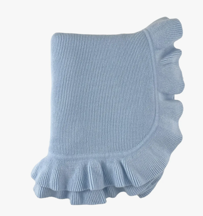 Jersey Knit Ruffle Blanket