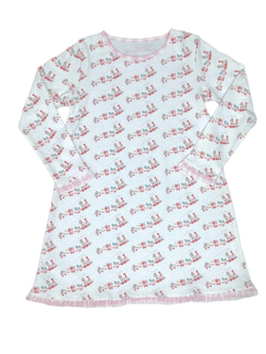 Girls Christmas Train Lounge Dress (Kid)