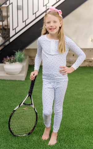 Alden Pajama Set-Tennis Match Pink (Toddler)