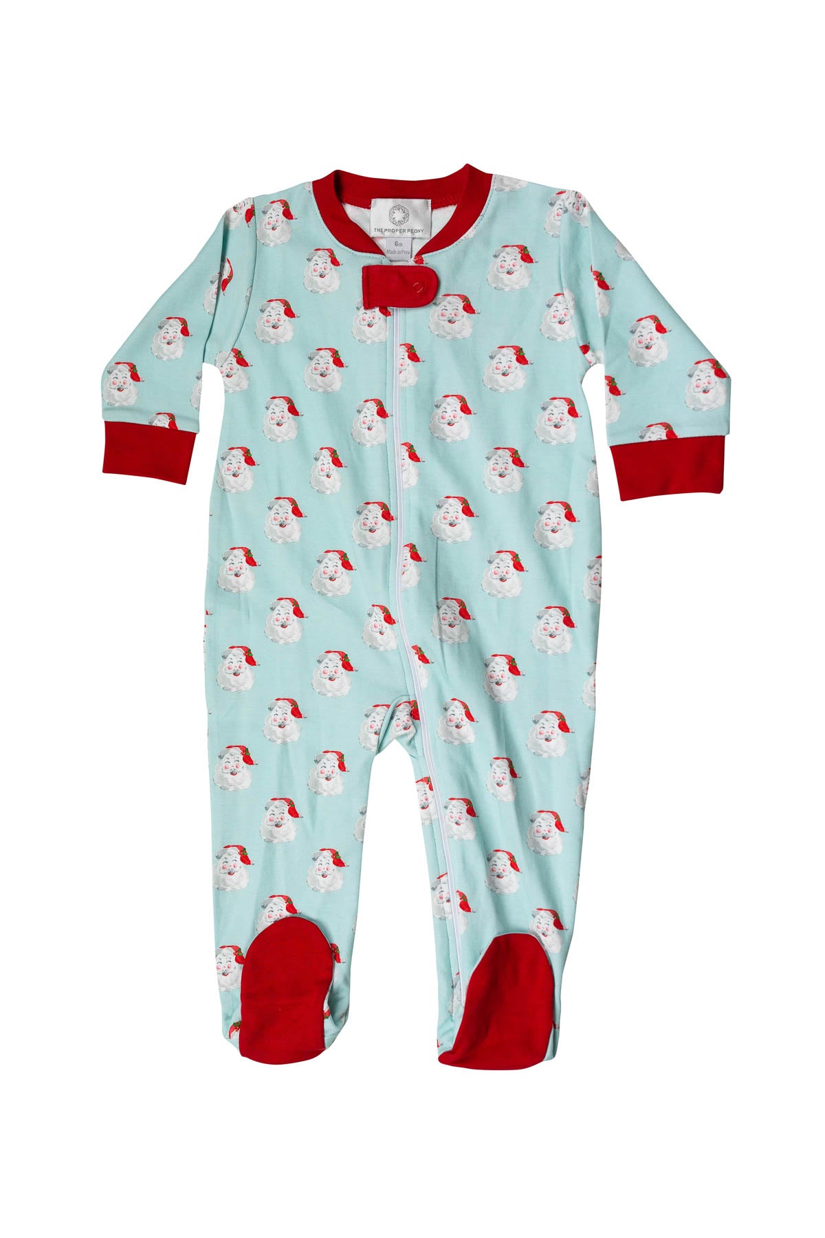Jolly Santa Footed Zipper (Infant)