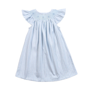 Blue Plaid Bishop Dress (Toddler)