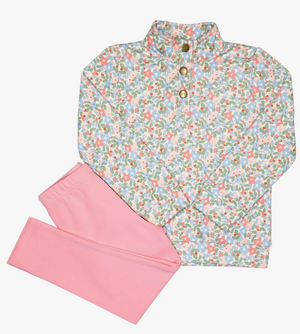 Wynnie Floral Popped Collar Pullover Set (Kid)