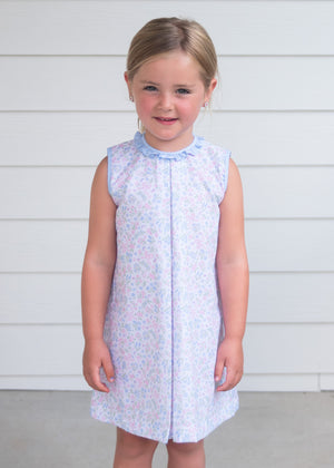 Penny Pleat Dress-Blossoms & Bows (Toddler)