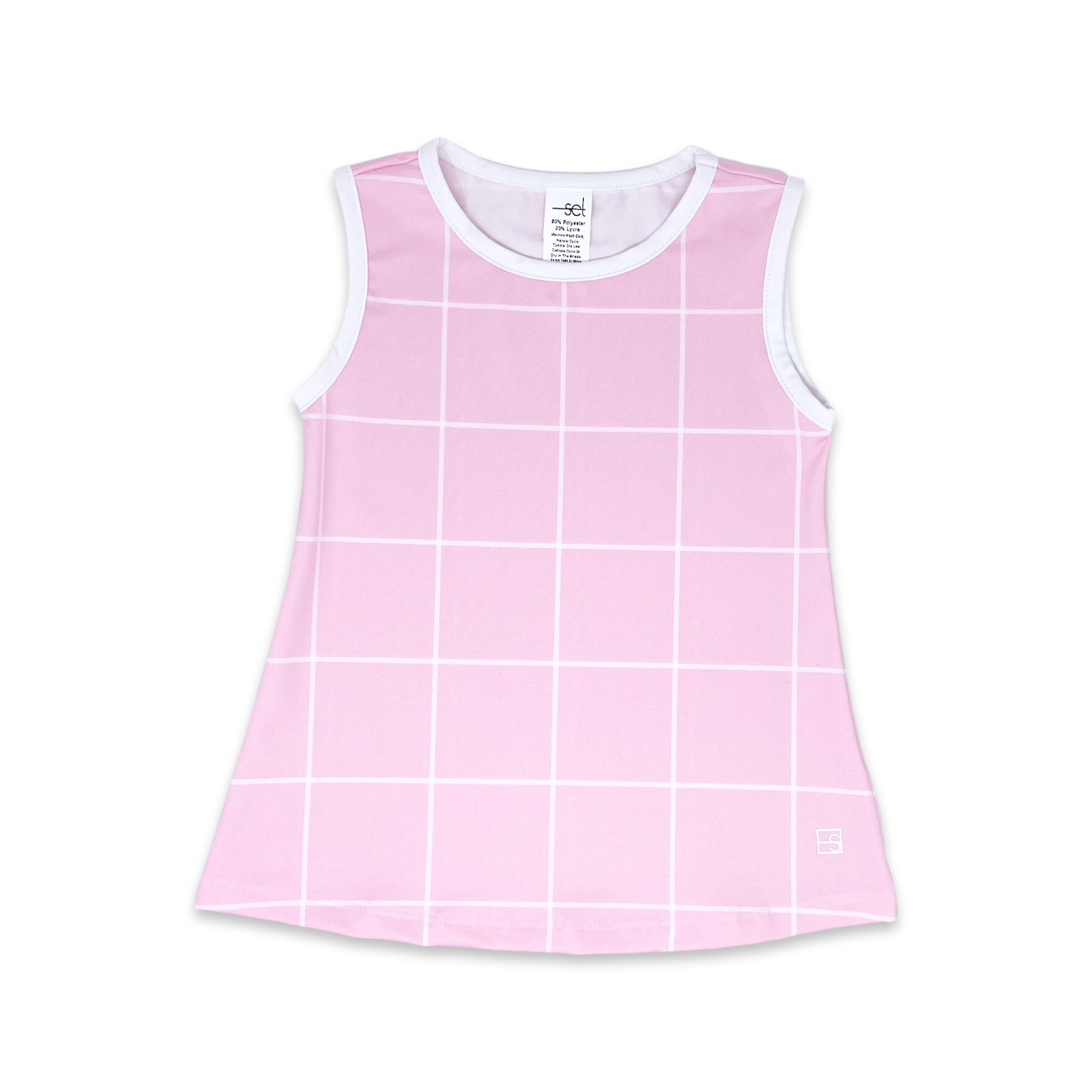 Tori Tank-Cotton Candy/Pink Windowpane