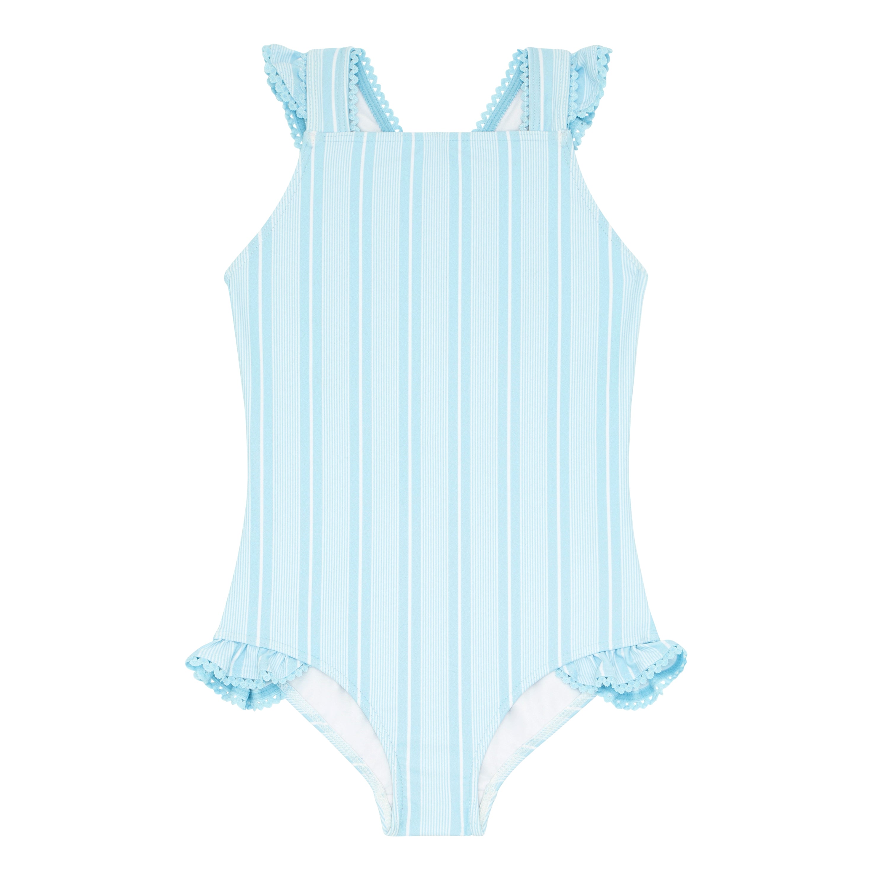 Pacific Blue Stripe Crossover One Piece (Toddler)